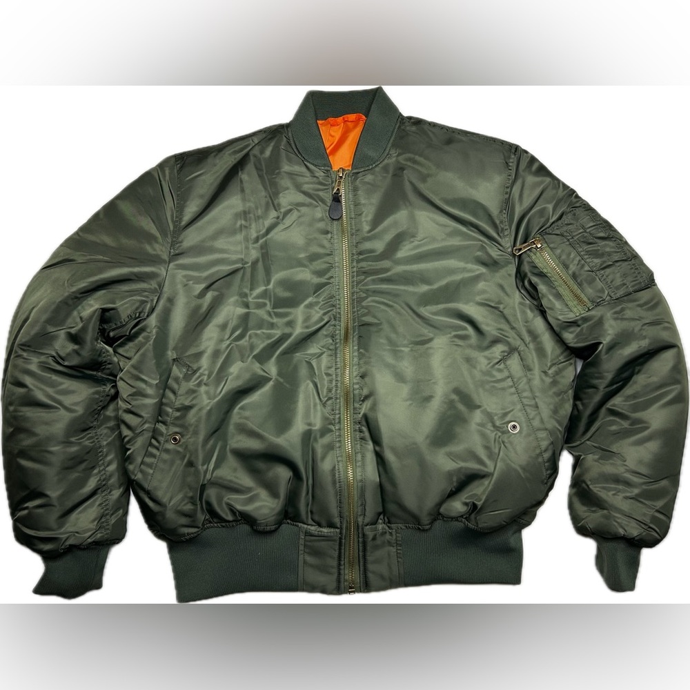 Rightful Twelve Army Green Bomber Flight Jacket